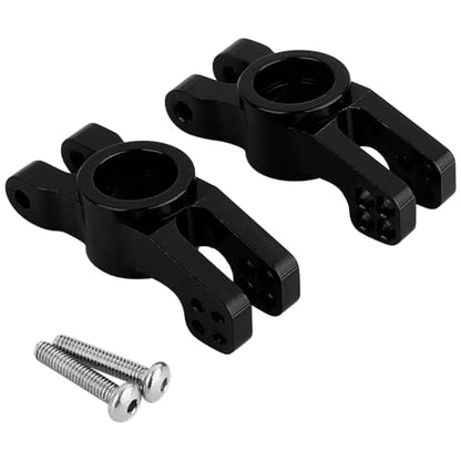 Aluminum Front Rear Swing Arm & Steering Knuckle C-Hub Kit Compatible with 1/14 MJX Hyper Go 14210 14209 H14BM RC Upgrade Parts (Black) - color: Black