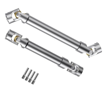 2PCS Adjustable CVD Shaft Fit TRX4 SCX Series RC Crawler Replacement Parts | Compatible with Axial SCX10, SCX24, Traxxas TRX4, Redcat Gen8 1/10 & 1/24 RC crawlers, Hardened steel D-hole center shafts