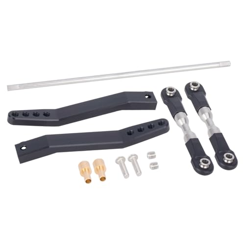 Metal Rear Sway Bar Anti-roll Set for 1/10 Axial Wraith RR10 Yeti Rock Crawler Car (Black) - color: Black
