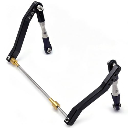 Metal Rear Sway Bar Anti-Roll Kit for 1/10 RC Rock Crawler (Black) - color: Black