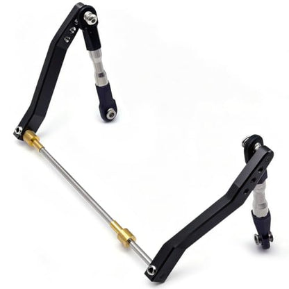Metal Rear Sway Bar Anti-Roll Kit for 1/10 RC Rock Crawler (Black) - color: Black