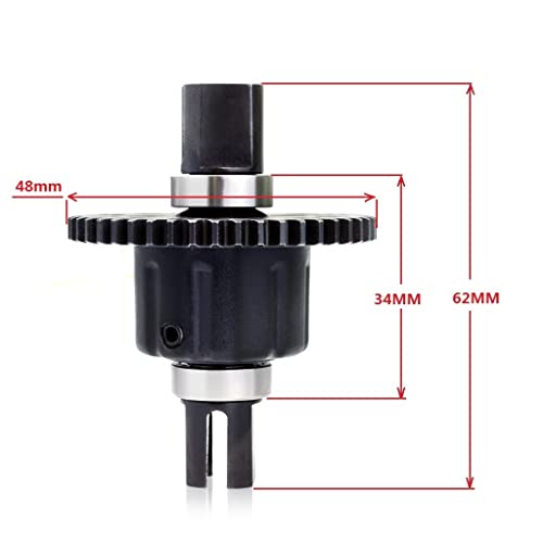 RC Middle Differential Remote Control Vehicle Accessory 46T for Buggy Truck Truggy SCT 1/8 RC Car ZD Racing 8009 1/8 RC Center Differ (46T) - size: 46T
