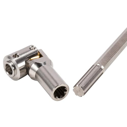 SCX10 Drive Shaft 2PCS SCX10 Driveshaft Stainless Steel Rear Front Driver Shaft 68-229mm Cut to Length for 1/10 RC Crawler LCG Rig Sportsy Scalers GSPEED Capra SCX10 Pro Element DIY SCX10 (Silver) - color: Silver