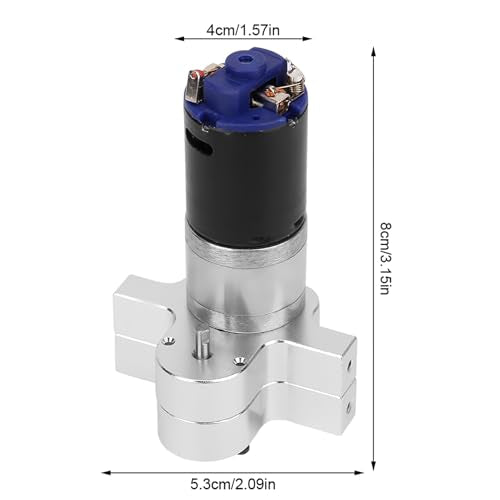 RC Transfer Case, Metal Transfer Case with 370 Brush Motor 8x5.3x4cm/3.15x2.09x1.57in RC Drive Gearbox Upgrades Parts for C14 C24 B14 B24 B16 B36