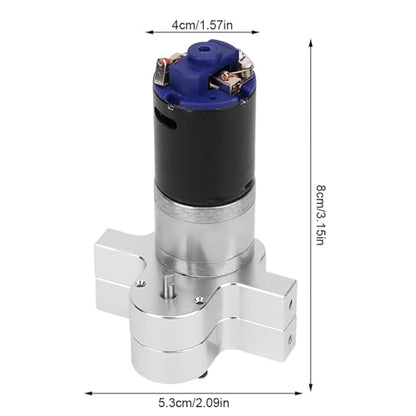 RC Transfer Case, Metal Transfer Case with 370 Brush Motor 8x5.3x4cm/3.15x2.09x1.57in RC Drive Gearbox Upgrades Parts for C14 C24 B14 B24 B16 B36
