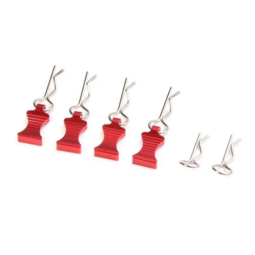 RC Car Replacement For RC Model Vehicle 1/5 1/6 1/8 1/10 1/12 1/18 1/24 4PCS R Body Clips With Pull Tabs Remote Control Car Parts(Red 1) - color: Red 1