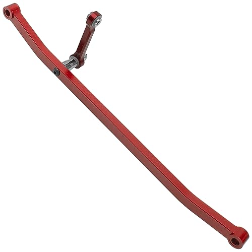 ShareGoo Metal Front Steering Linkage Set Steering Tie Rod #LOS241030 Compatible with 1/8 Losi LMT Soild Axle 4WD RC Monster Truck (Red) - color: Red