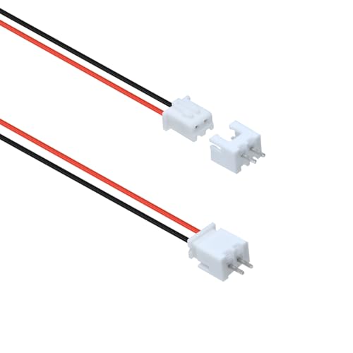 20Pairs JST-XH 2.54mm 2Pin Header Connector Kit with Male and Female Connectors Adapter 200mm 26AWG Flat Wire Cable Compatible with JST XH Plug Adapter (2P) - color: 2P