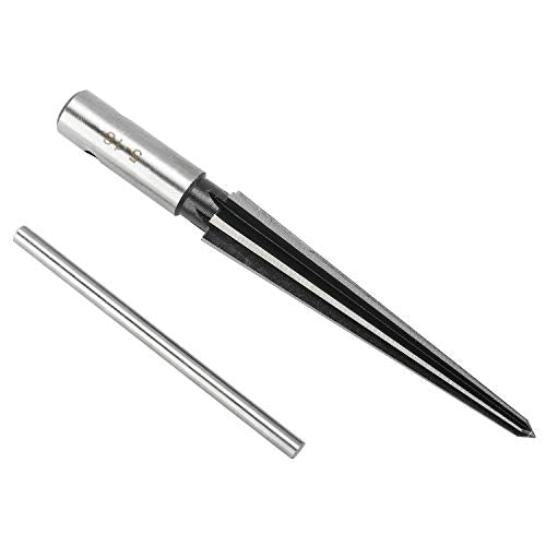 2 pcs Tapered Reamer T Handle 6 Fluted Chamfer Bridge Pin Hole Hand Held Reamer Sizes 1/8"-1/2" (3-13mm) & 5''-5/8'' (5-16mm) Handle Drilling Tools
