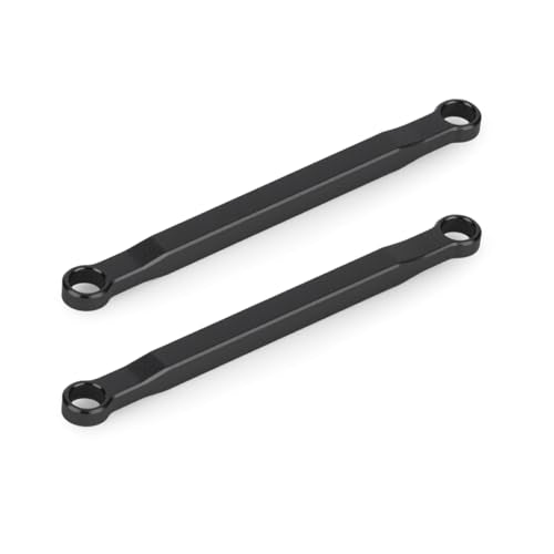 Aluminum Suspension & Steering Links Set for SCX30 1/30 RC Crawler, Full Chassis Link Kit with Tie Rod & Drag Link, CNC Upgrade Parts (Black) - color: Black