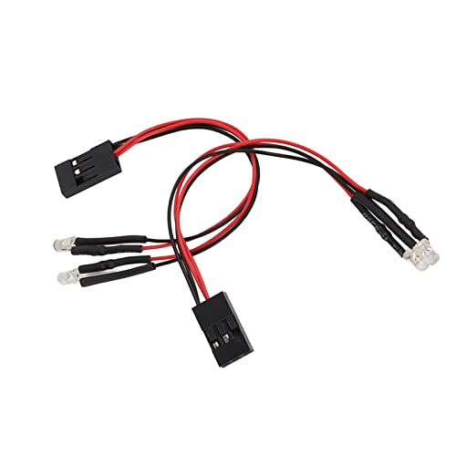 RC Car LED Light Kit, 2Pcs Universal Modified LED Light for Axial Scx24 for 1/24 1/18 Scale Remote Control Car White Light