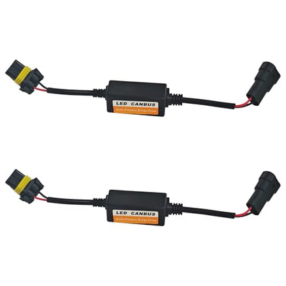 Car LED CAN Bus Decoder, 9005 Load Resistor Turn Signal Harness Adapter, Anti-Flicker Error Decoder Resistor Universal for LED Headlight Tail Light Conversion Kit (9005/9006, 2PCS) - size: 9005
