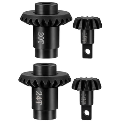 12/20T Overdrive Gear 12/24T Steel Axle Gear Set for FMS FCX24 FCX18 | 1/24 RC Crawler Upgrade Parts - size: 12/20T+12/24T