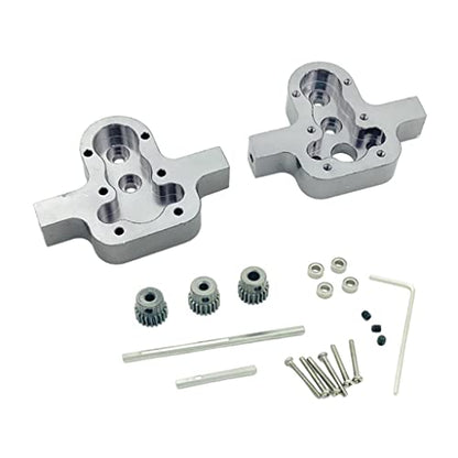 High Performance D90 Transfer Case Gearbox Upgrade for 1/12 RC Crawler Car, Metal Replaces Black Parts, Easy Install and Use, Fits MN98 99S - Titanium - color: Titanium