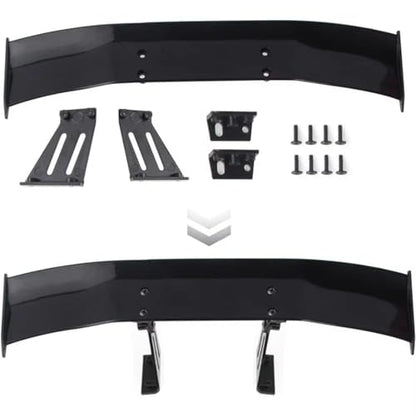 RC Modifications Spare Compatible with Tamiya 1/10 RC for Racing Drift Car Upgrade Parts 1set for Universal Rear Tail Spoiler Wing Mirror