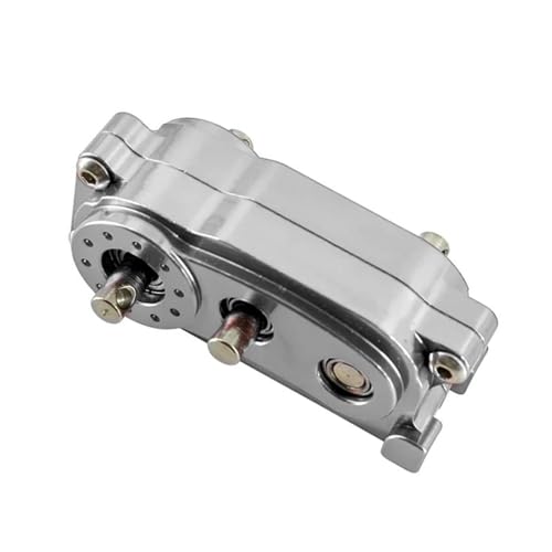RC Gear Box for Axial Scx10 I II Upgrades Parts 1/10 Rc Crawler Metal Chassis Frame Front Gearbox Transfer Case Spare(Silver) - color: Silver