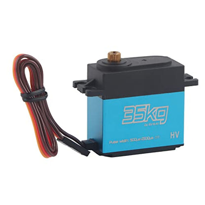 Premium Coreless Digital RC Servo Set 35kg Aluminum Gears Built in Controller for 1 8 to 10 Scale Cars and Trucks