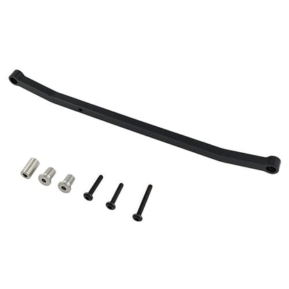 Steering Tie Rod & Drag Link for Losi 1/18 Mini LMT 4X4 Truck (Black) | Aluminum,Monster Truck,Steering Link Set,Upgrade Parts,LOS211051 Compatible,LOS01026 Compatible,CNC Machined,High Strength - color: Black