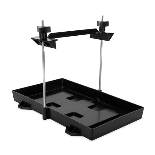 Camco RV Large Battery Hold-Down Tray - Holds Automotive, RV, and Marine Batteries to Stop Movement During Transportation (55404) - color: black, size: 1 Count (Pack of 1)