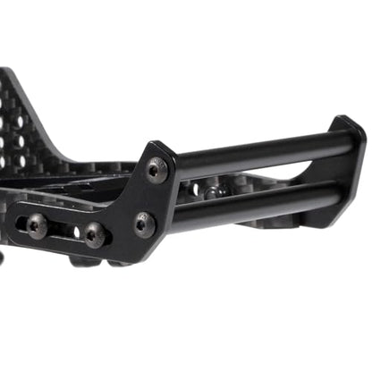 1/10 Carbon LCG Chassis Kit with Molded Bed Sliders Delrin Skid Plate Dual Servo Mount for SCX10 AR44 AR45 Capra F9 TRX4 Axle Gspeed V4 Chassis GS-FS Chassis G-Shot Chassis (Front Bumper) - color: Front Bumper