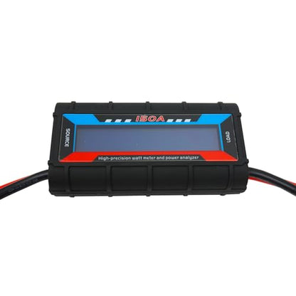 2Pcs 200A RC Watt Meter, DC 0-60V High Precision Power Analyzer, Volt Amp Watt Checker with Digital LCD Screen for Voltage/Current/Power/Charge/Energy Measurement - style: 200A 60V