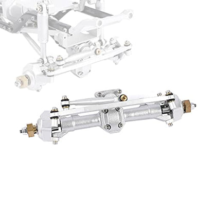1/24 RC Aluminum Complete Front Axle for Axial SCX24 RC Crawler Upgrades (Silver) - color: Silver