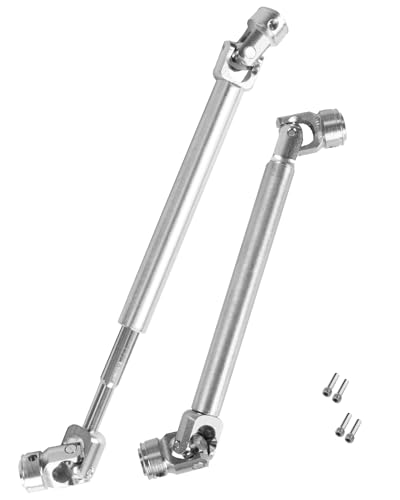 Universal Drive Shaft Upgrades Part for 1/10 SCX10 II Red cat D90 Gen7/Pro GEN8 RC 4WD,Harden Steel #45 RC Driveshafts(115-176MM),2PCS,Silver - size: 115-176mm(2pcs-silver)