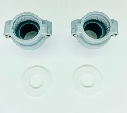 Water Pipe Coupling Replaces Coleman Lay-Z-Spa | Rubber Seal Washers, 2-Pack, Fits B/C, Screw Nut & Nipple - color: 2BC Split nut