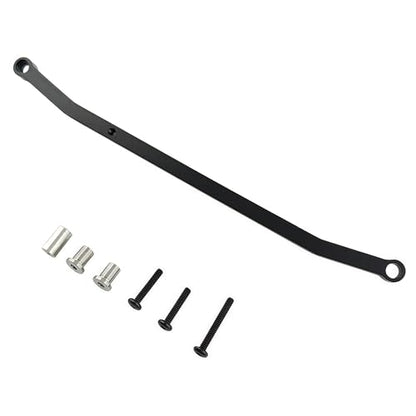Steering Tie Rod & Drag Link for Losi 1/18 Mini LMT 4X4 Truck (Black) | Aluminum,Monster Truck,Steering Link Set,Upgrade Parts,LOS211051 Compatible,LOS01026 Compatible,CNC Machined,High Strength - color: Black
