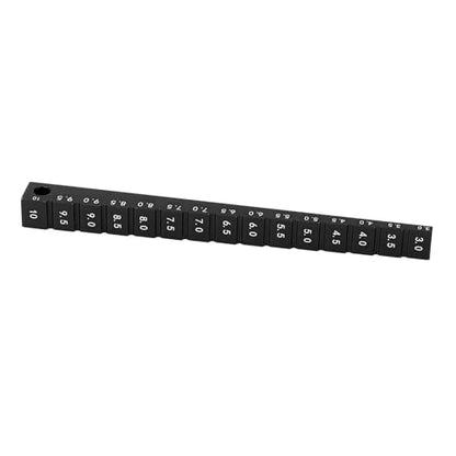 RC Ride Height Gauge 1/10, RC Camber Gauge Aluminum Alloy RC Ride Height and Camber Gauge Kit for 1/10 RC Drift Car, 0.1 to 0.4in Adjustment Range (Black) - color: Black