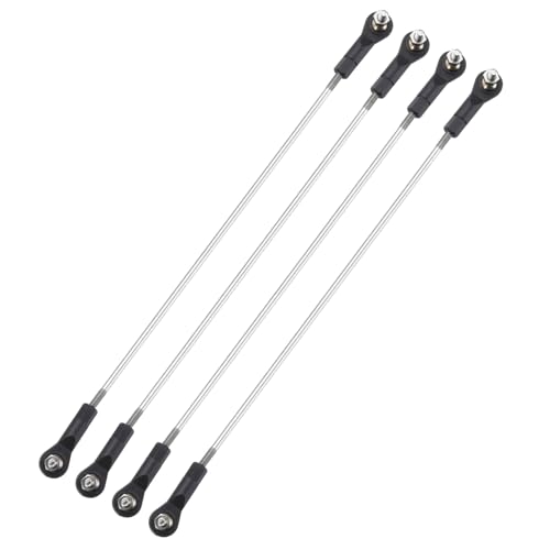 MECCANIXITY 4Pcs Adjustable Turnbuckles Camber Link, 334-344mm Turnbuckle Rod Steering Servo Linkage with M3 Ball Head Rod Ends for RC Car Replace Parts - size: 334-344mm