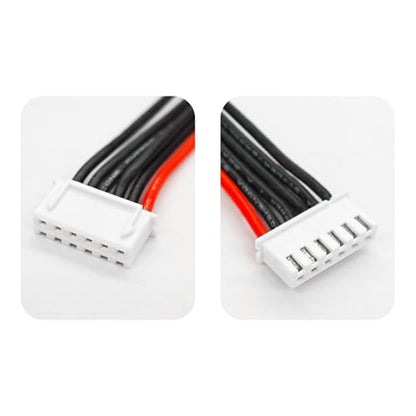 10PCS JST-XH 5S Balance Extension Cable, 3.9" 22AWG Silicone Lead Wire for LiPo Battery Charger, RC Balance Plug Connector Adapter - size: 5S