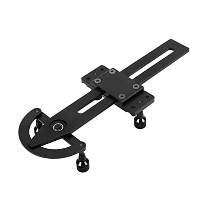 RC Absorber Measuring Tool, Aluminium Alloy Shock Absorber Balance Measurement Tool Adjustable Wheel Height Camber Gauge for RC Car (17 X 6cm / 6.69 X 2.36in)(Black)