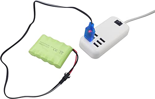 Accessories 2PCS 6.0V 800mAh Rechargeable RC Toy Battery SM2P Plug for Truck, Stunt Car, Excavator With USB Charging Cable
