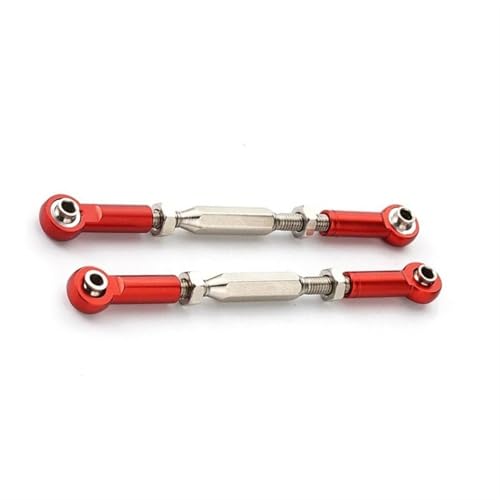 RC Links Linkage for TRAXXAS for Slash 4x4 1/10 rc Cars Part Aluminum Alloy Stronger Steering Link Rod Linkage Tie(Red) - color: Red