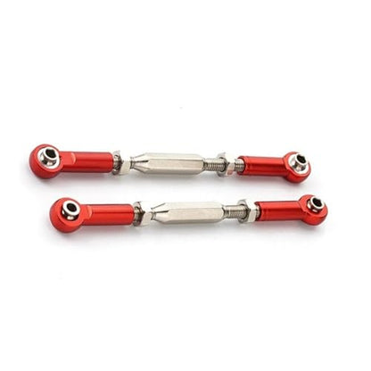 RC Links Linkage for TRAXXAS for Slash 4x4 1/10 rc Cars Part Aluminum Alloy Stronger Steering Link Rod Linkage Tie(Red) - color: Red