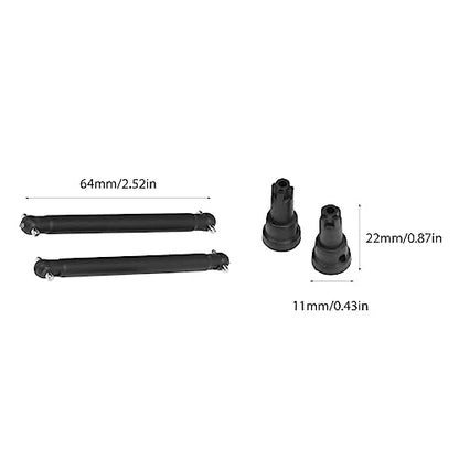 Horoper Steel Drive Shaft & Wheel Stub Axle, Rear CVD Drive Shaft Dogbone Set Steel Construction Efficient for SCY16101 16102 16103 16201 1/16 RC Car