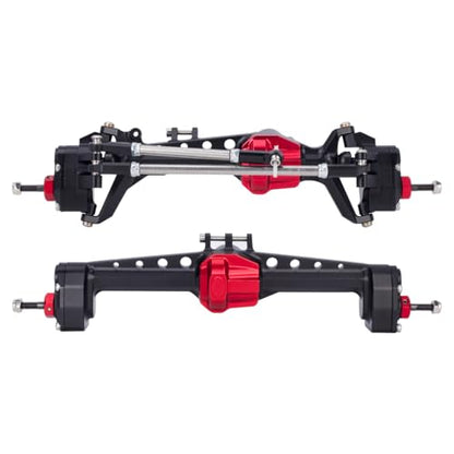 SCX10 III Portal Axles, Aluminum Alloy Complete Front Rear Axle for Axial SCX10 III AXI03007 1/10 RC Crawler Upgrades(Black) - color: Black