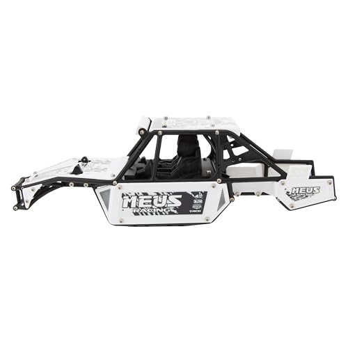 MEUS RACING Mantis24 Body with Roll Cage for Axial 1/24 SCX24 RC Crawler (White) - color: White