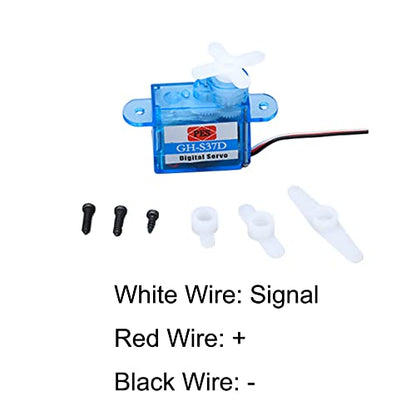 6Pcs Mini Blue 3.7g Servo GH-S37D Digital Servo Micro Coreless Servo for Control Flight Direction RC Airplane Car Boat
