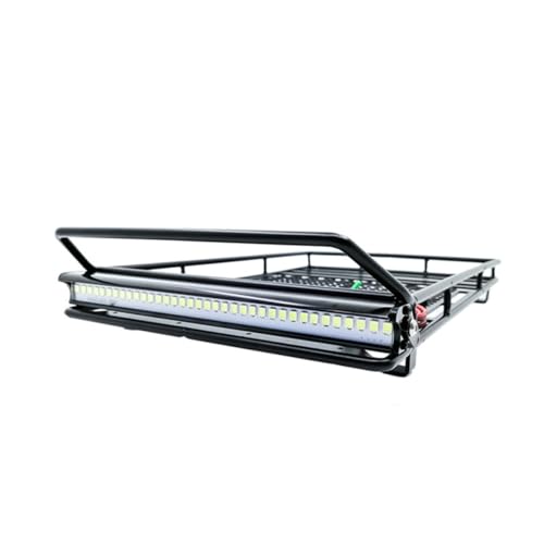 1:10 Car Luggage Bracket Roof Rack with LED Light for Crawler Cars Universal Storage Solution for RC Vehicles