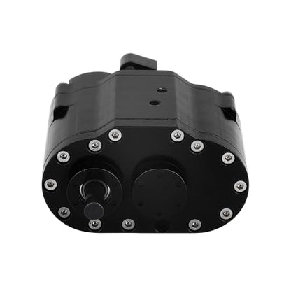 2 Speeds Transfer Case Gearbox Dual Speed Transmission Box 46x53x32mm for Axial SCX10 RC4WD D90 1/10 RC Crawler Upgrade Parts (Black) - color: Black