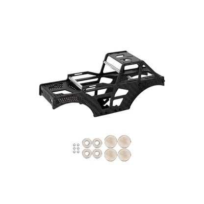 SCX24 Monster Truck Chassis Carbon Fiber Frame SCX24 LCG Chassis for Axial SCX24 Upgrade Parts 1/24 RC Crawler