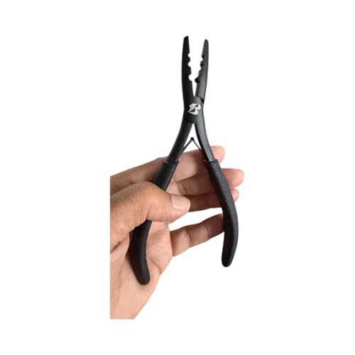 MIRACLE Hair Extension Bead Remover Pliers 7 Inch Professional Micro Link and Nano Ring Removal Tool Stainless Steel 2 Hole Black - size: 7 inch