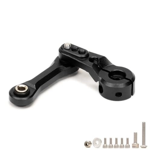 Aluminum 25T Servo Horn & Steering Linkages Tie Rod for Arrma 1/7 Infraction Felony Limitless 1/8 KRATON Notorious Outcast Talion and EXB Cars Upgrades Part,Replace #AR340061 AR330230(Black) - color: Black