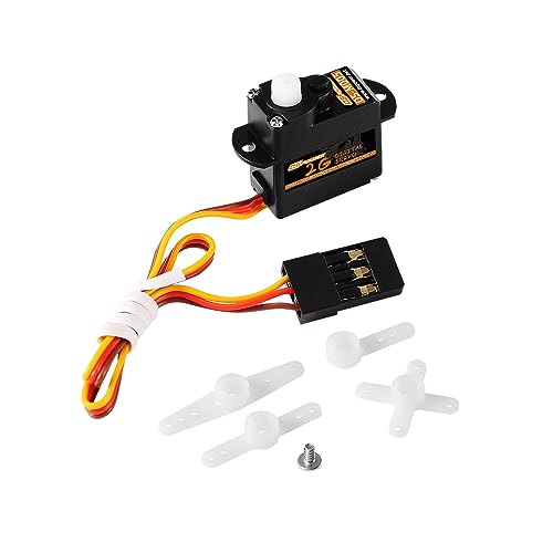 5PCS 2G Plastic Gear Mini Servo, 3.7-4.2V RC Micro Coreless Motor Digital Servos Kit for Fixed-Wing Helicopter Airplane Drone 1/24 RC Car Model Boat Robot Toy