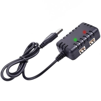 7.4V Lipo Battery Charger with XH-3P Connector USB Cable 2-in-1 Balance Chargers Fit for 2S Lipo Battery Axial SCX10 SCX24 SCX30 RC Car Truck Drone Boat Quadcopter Airsoft Battery