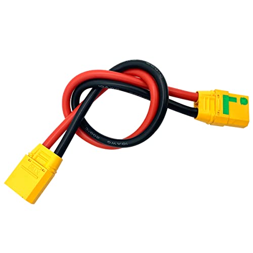 XT90-S Anti-Spark Female to XT90 Male Plug Extension Wire Cable Lead Silicone Wire 10AWG 30CM for Aircraft Model - style: XT90S Extension Cable