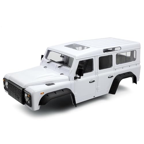 1/10 RC Car Hard Body Shell Kit-313mm Wheelbase D110 Land Rover Defender Body for Axial SCX10 90046 TRX4 CC01 Capra RC Crawler Car (313mm White) - color: 313mm White