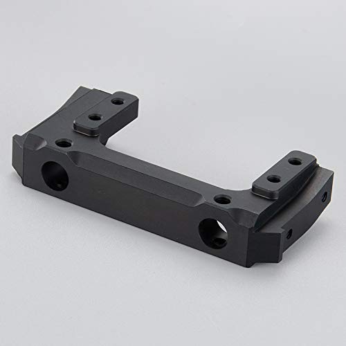 Metal Front Plate Bumper Mount for AXIAL SCX10 II 90046 1/10 RC Crawler Car (Black) - color: Black